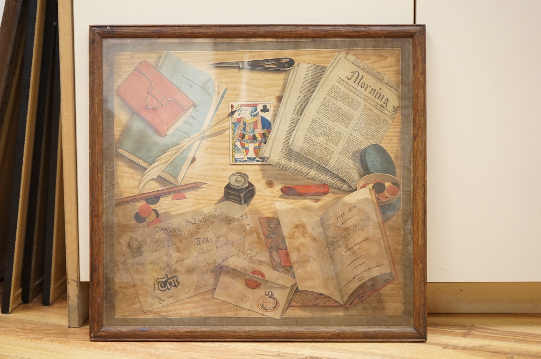 19th century, English School, 'Batchelor's table', c.1833, trompe l'oeil watercolour, 38 x 42cm